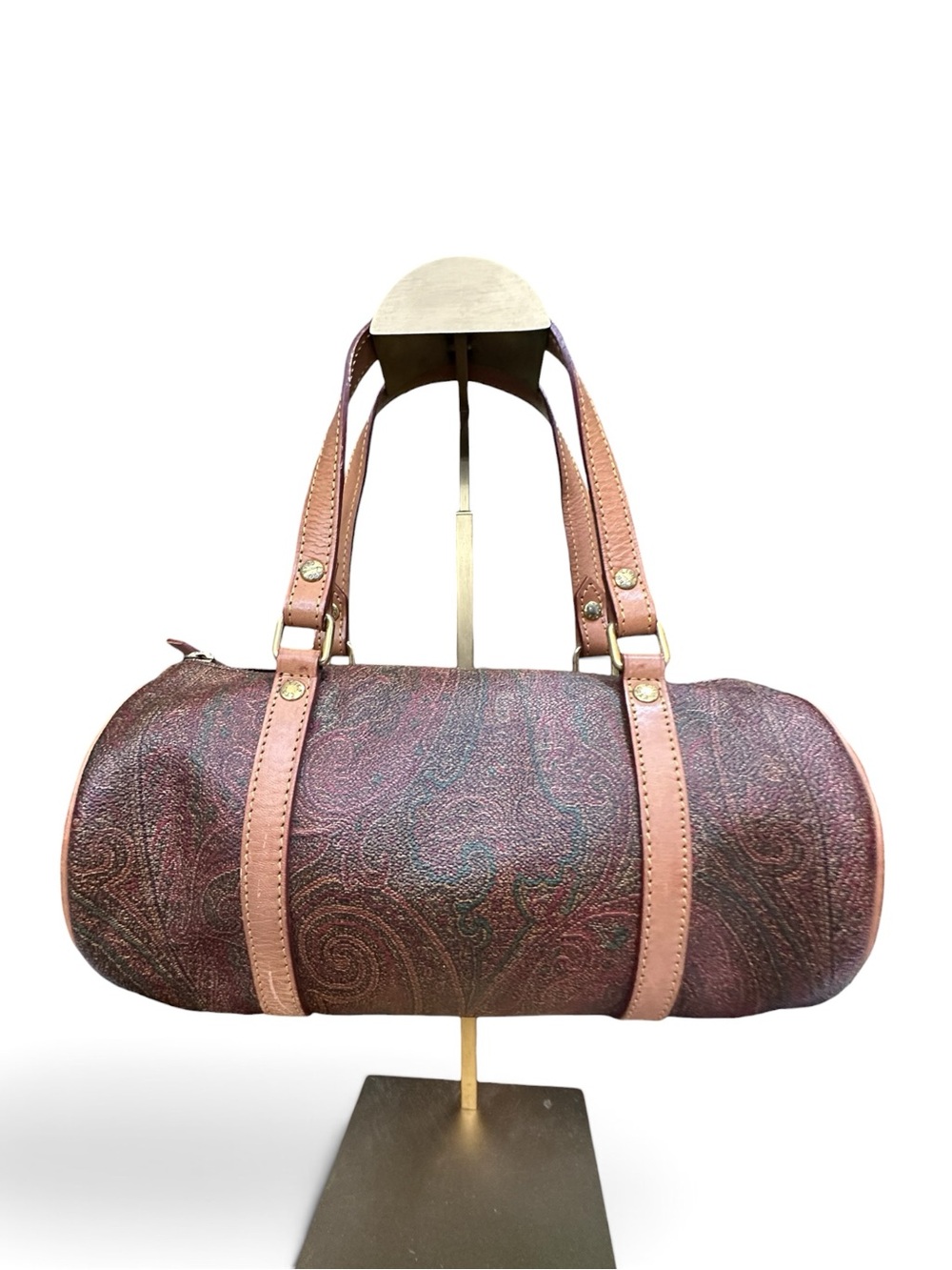 Vintage Etro Paisley Papillon Barrel Bag